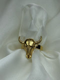 Anillo En Forma De Cabeza De Toro Vintage Y Delicado Para dama