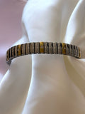 Brazaletes ajustables de acero inoxidable elásticos Vintage para mujeres y hombres, brazalete de estrella de circonia cúbica, accesorios de joyería
